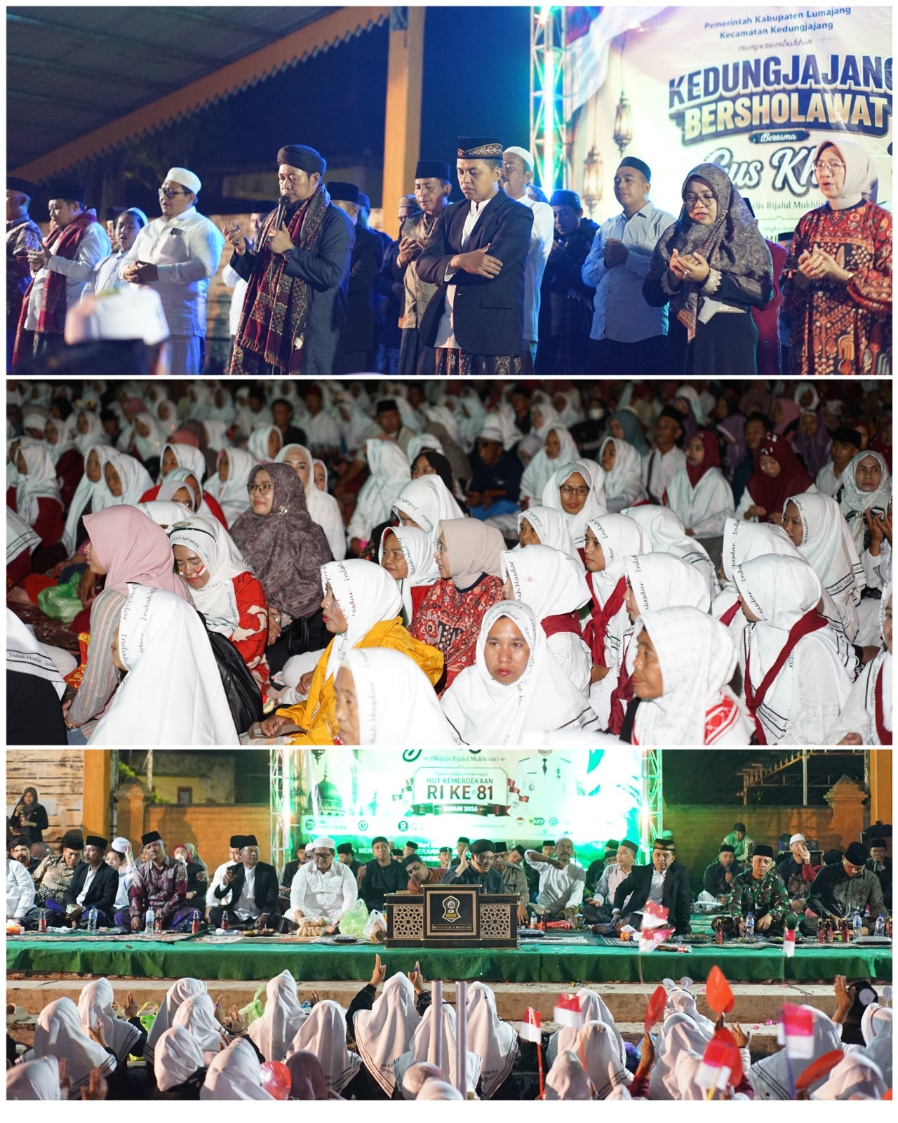 Kedungjajang Bersholawat Bersama Gus Khoir, Semarak HUT ke-81 Kemerdekaan RI