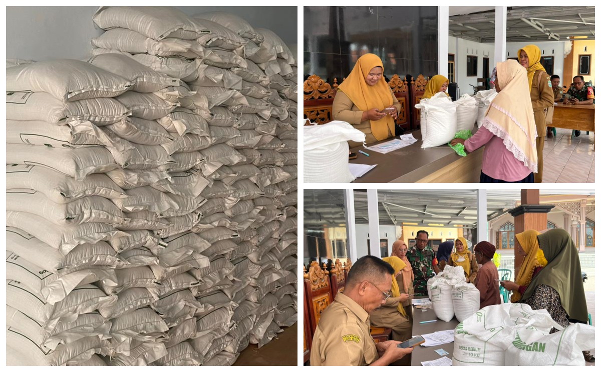Hari Kedua Penyaluran Bantuan Pemerintah, Kasi PMD Pantau Pembagian di Desa Pandansari