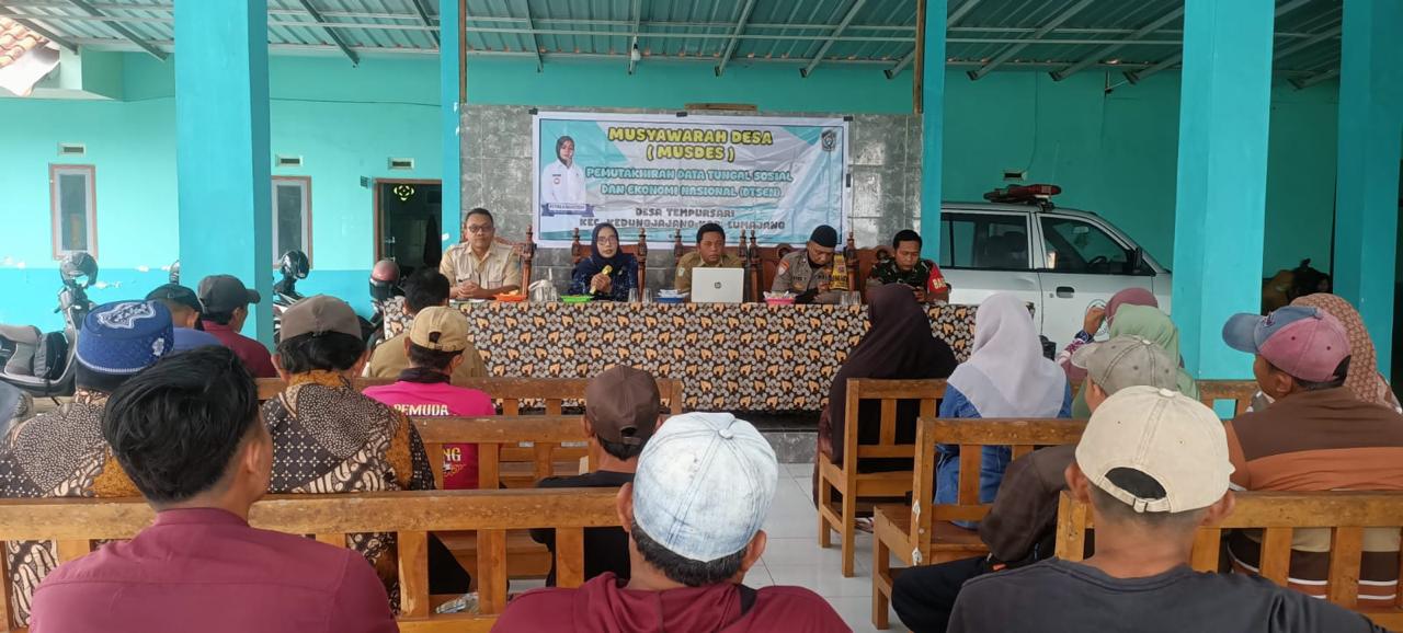 Musyawarah Desa Pemutakhiran Data Tunggal Sosial dan Ekonomi Nasional (DTSEN) di Seluruh Desa Kecama