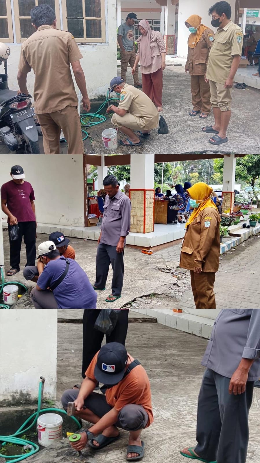 Pemeliharaan Sarana Air Bersih, Kecamatan Kedungjajang Bersama PDAM Perbaiki Instalasi yang Rusak